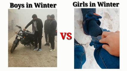 Girls in Winter VS Boys in Winter | Best Funny Memes Video |