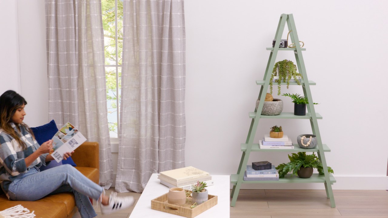How to Make an AFrame Ladder Shelf video Dailymotion