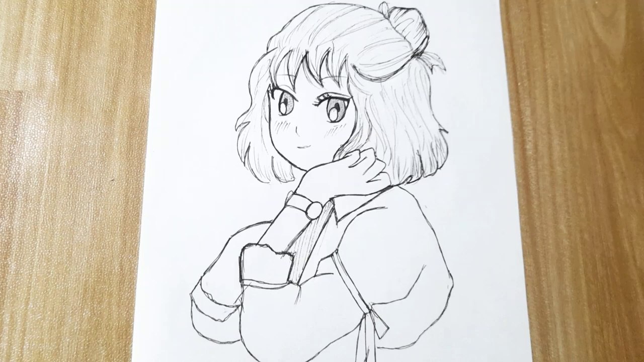 how to draw anime girl || Easy anime drawing || Manga drawing