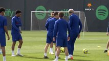 El Barça prepara su partido del domingo ante el Getafe