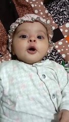 Cute baby trying to speak