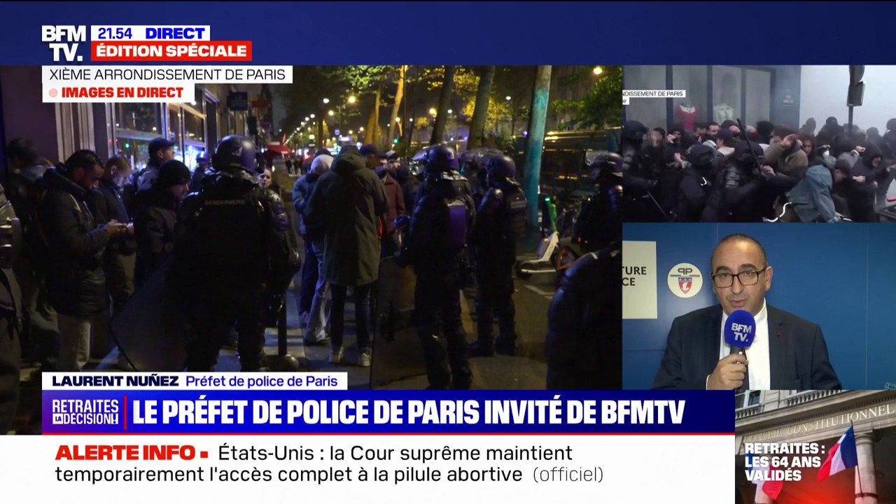 Laurent Nuñez, préfet de police de Paris: "Il y a eu plus d'une trentaine de mises à feu de poubelles avec des risques forts de propagation"