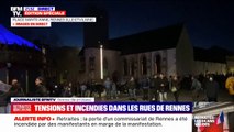 À Rennes, la porte d'un couvent de Jacobins incendiée par des manifestants