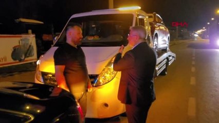 ÇORUM-TOGG'UN YÜKLÜ OLDUĞU ÇEKİCİYİ DURDURAN BAŞKAN, KİME AİT DİYE SORDU