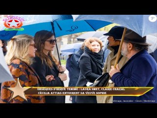 Obsèques d'Hervé Temime : Laura Smet, Claire Chazal  Cécilia Attias entourent sa veuve Sophie