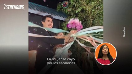 Para nunca olvidar: novia se cae frente a los invitados de su boda