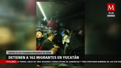 Secretaría de Seguridad Pública de Yucatán detiene a 162 migrantes en autobuses de turismo