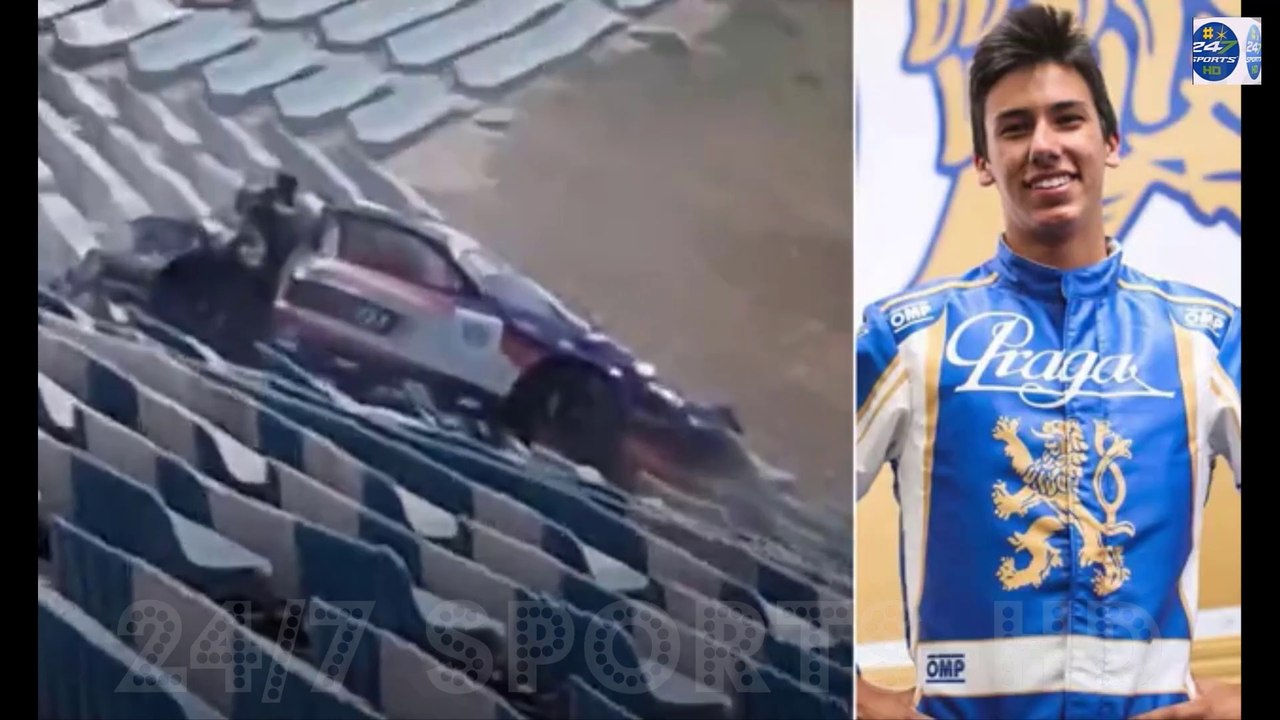 Racing Driver Alex Areia Crashes His Porsche into the STANDS at High Speed During Practice