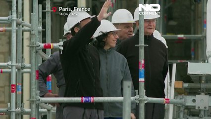 ماكرون فخور بالوتيرة التي تسير بها أشغال ترميم كنيسة نوتردام في باريس