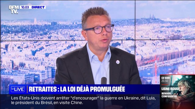 Cyril Chabanier, président de la CFTC, sur la promulgation de la loi en pleine nuit: surprenant et choquant