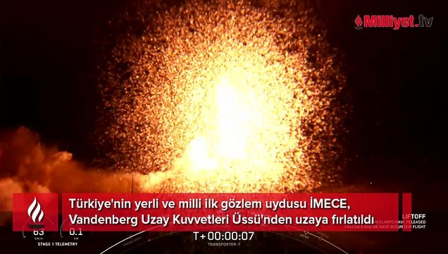Yerli İMECE uydusu uzaya fırlatıldı