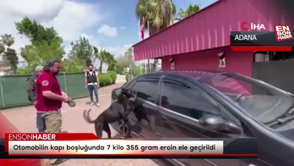 Otomobilin kapı boşluğunda 7 kilo 355 gram eroin ele geçirildi
