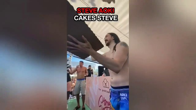SteveWillDoIt Gets Caked by Steve Aoki