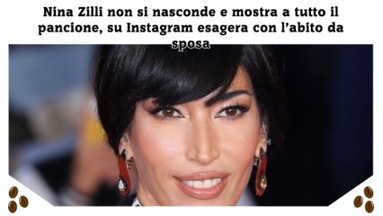 Nina Zilli non si nasconde e mostra a tutto il pancione, su Instagram esagera con l’abito da sposa