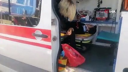 Aniden önüne çıkan köpek kaza yapmasına sebep oldu