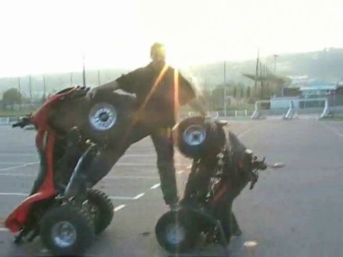 Stuntquad Kawasaki KFX Vforce 700 vs Dinli 50