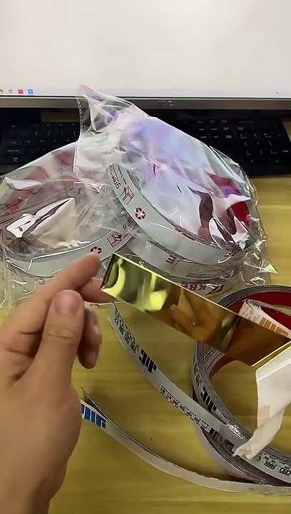 Stainless Steel Wall Decor Sticker _ Stainless Steel Strip Trim Decals - 2.44m Wall