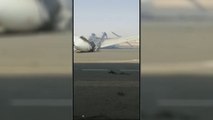 مشاهد لتدمير طائرة تابعة للأمم المتحدة في مطار #الخرطوم    #العربية