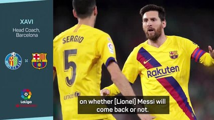 Скачать видео: Busquets' future at Barcelona not based on Messi return - Xavi