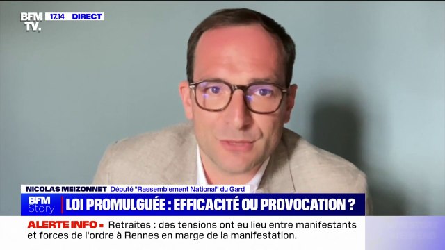 Promulgation de la réforme des retraites: Ce qu'ils veulent, c'est que les Français passent à autre chose , affirme Nicolas Meizonnet (RN)