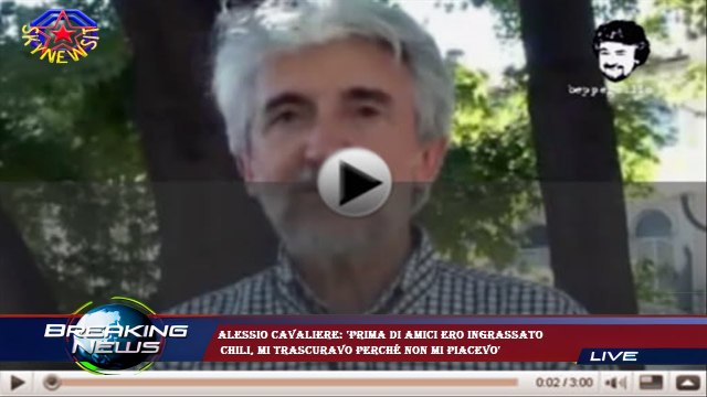 Alessio Cavaliere: 'Prima di Amici ero ingrassato chili, mi trascuravo perché non mi piacevo'