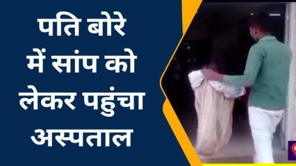 &#039;पत्नी को सांप ने काटा...&#039; तो बोरे में सांप लेकर अस्पताल पहुंच गया पति, देखिए वीडियो