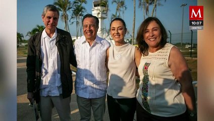 Sheinbaum inicia gira por Veracruz; se reúne con gobernador y secretaria de Energía