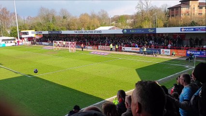 Crawley Town celebrations after Tranmere Rovers victory