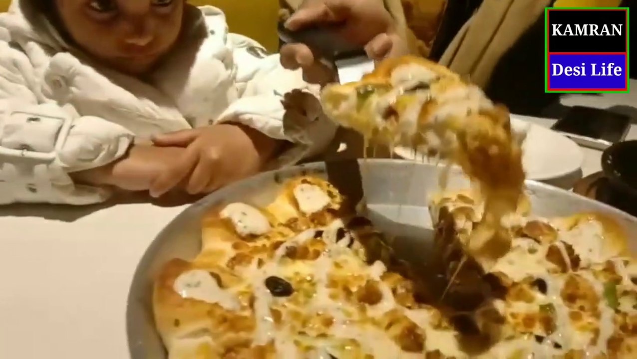 enjoying Pizza party with children's Uncle  #videos #viral #pizza #cheezious | kamran desi life