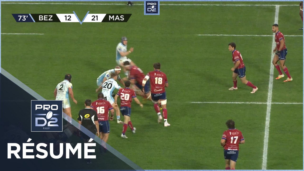 PRO D2 - Résumé AS Béziers Hérault-Rugby Club Massy Essonne: 19-24 - J28 - Saison 2022/2023
