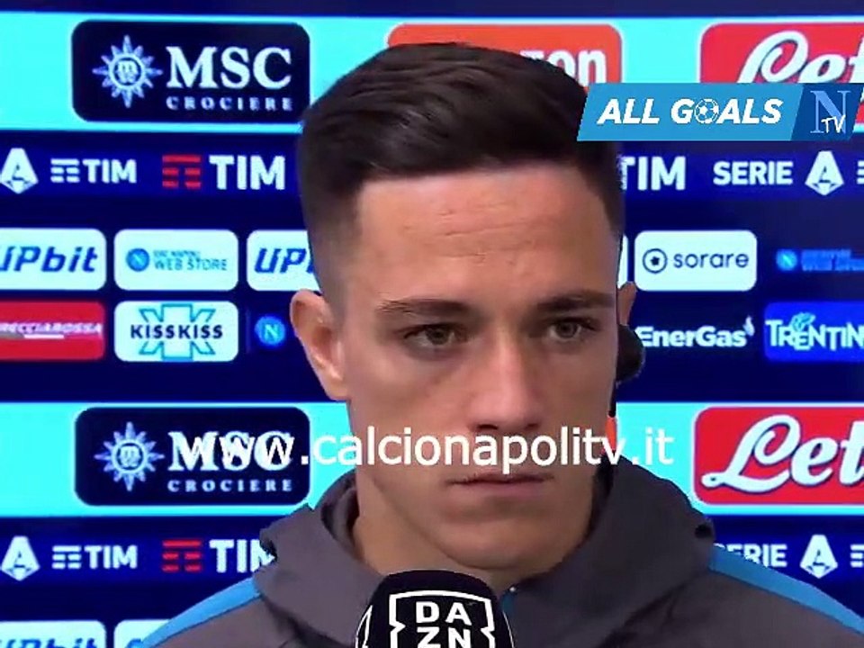 Napoli-Verona 0-0 15/4/23 intervista post-partita Giacomo Raspadori