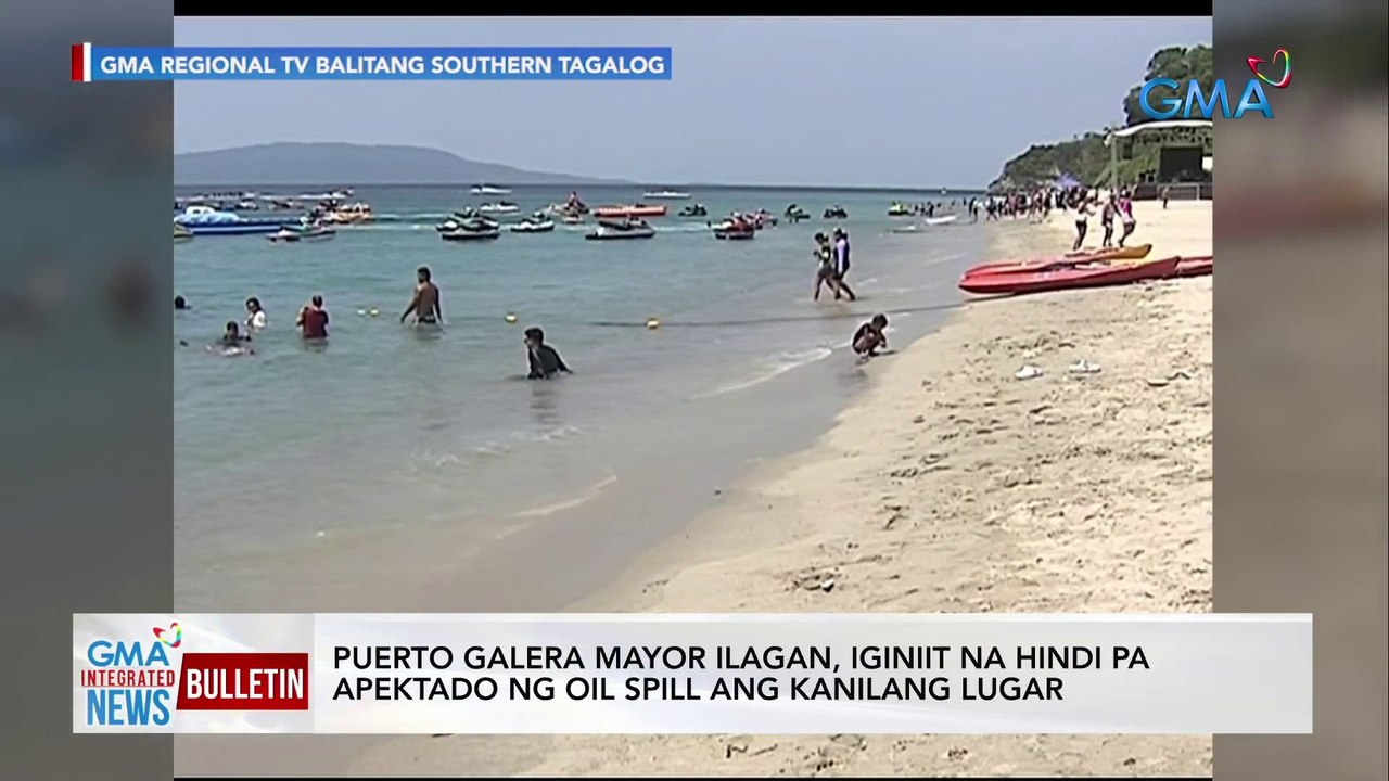 Puerto Galera Mayor Ilagan, iginiit na hindi pa apektado ng oil spill ang kanilang lugar | GMA Integrated News Bulletin