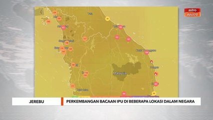 Perkembangan bacaan IPU di beberapa lokasi dalam negara