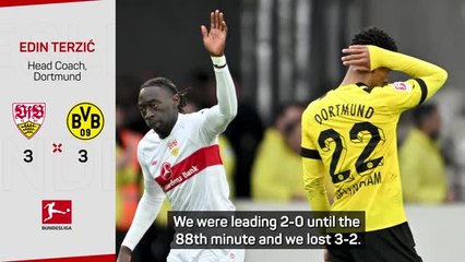 Terzić almost lost for words after Dortmund fail to beat 10 man Stuttgart