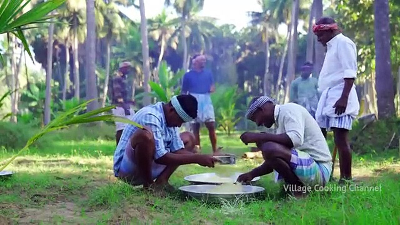 1000_MYSORE_PAK___Traditional_Mysore_Pak_Recipe_Cooking_in_Village___Quick___Easy_Sweet_Recipe(360p)