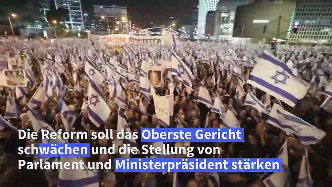 Israel: Massenprotest zur 'Rettung der Demokratie'
