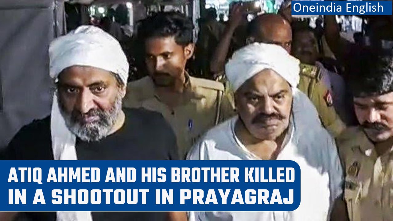 Atiq Ahmed and brother Ashraf shot dead in UP, incident caught on camera | Oneindia News