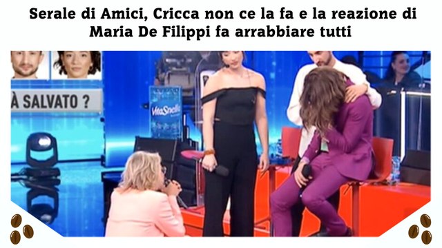 Serale di Amici, Cricca non ce la fa e la reazione di Maria De Filippi fa arrabbiare tutti