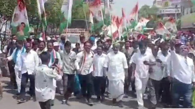 మంచిర్యాల: జిల్లా కేంద్రంలో భట్టి విక్రమార్క పాదయాత్ర