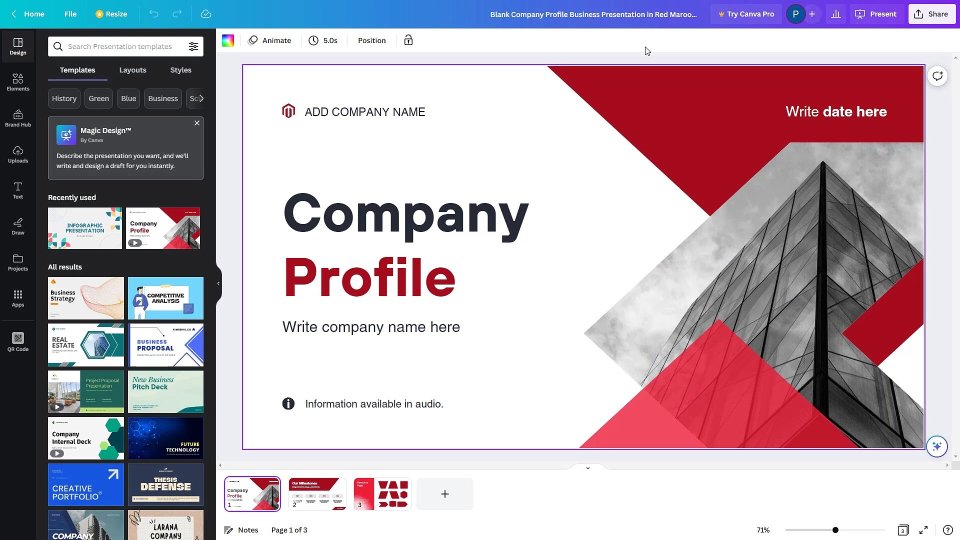 Canva Course Section 37 Presenter View