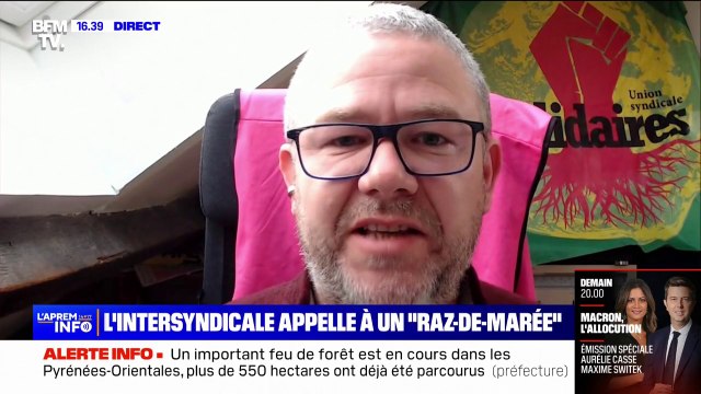 Réforme des retraites promulguée: Tous les jours, il va y avoir des actions , assure le syndicaliste Simon Duteil (Solidaires)