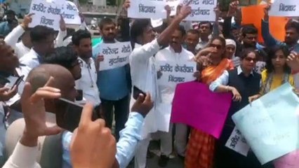 Protest in support of Arvind Kejriwal in MP