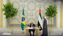 Watch: Sheikh Mohamed humbly pulls chair for Brazilian President, video goes viral