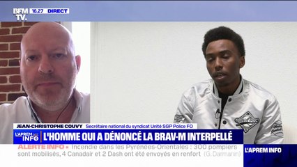 Arrestation de Souleyman: "Mes collègues les ont interpellés en flagrant délit", assure le syndicaliste policier Jean-Christophe Couvy (Unité SGP Police FO)