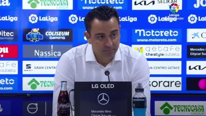 GETAFE 0 BARCELONA 0 | XAVI en RUEDA DE PRENSA: TER STEGEN, SERGI ROBERTO, EL CÉSPED... | AS