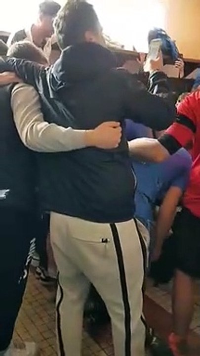 Célébration victoire ! FC Petit Caux / ES Tourville 2 (championnat D1 Groupe A le 16/04/2023)