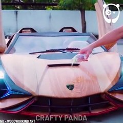 Absolute Chad Dad Made His Son a Lamborghini Mostly Made Out of Wood