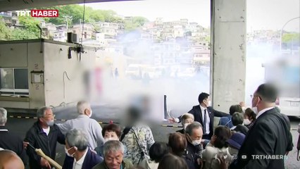 Japonya Başbakanı'nın ziyaretinde patlama sesi