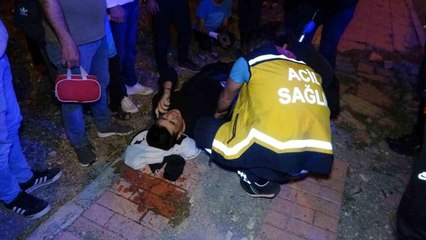 Hurdaya dönen otomobilden sağ çıktı