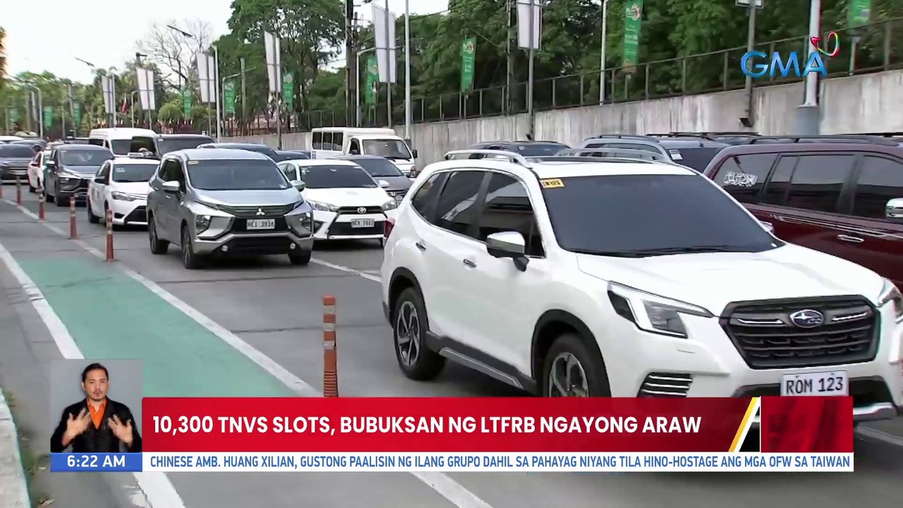 10,300 TNVS slots, bubuksan ng LTFRB ngayong araw | UB